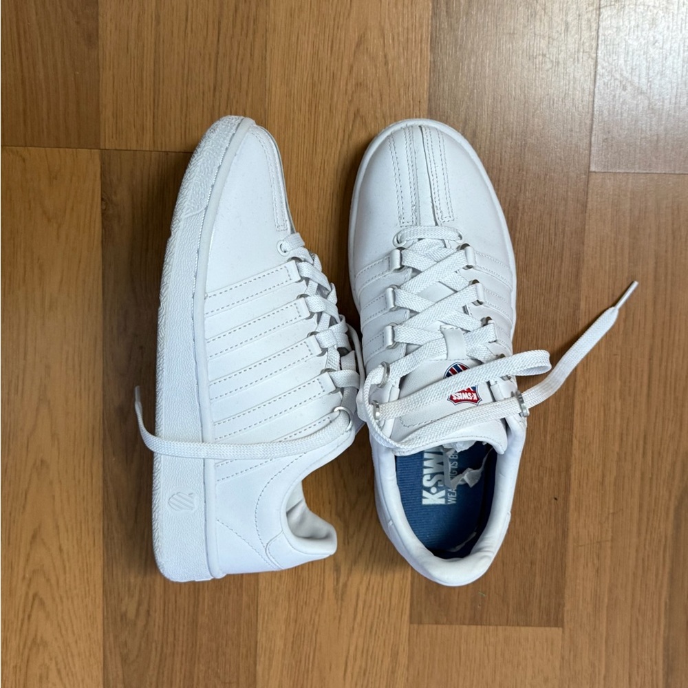 K-Swiss All-White Classic Sneakers